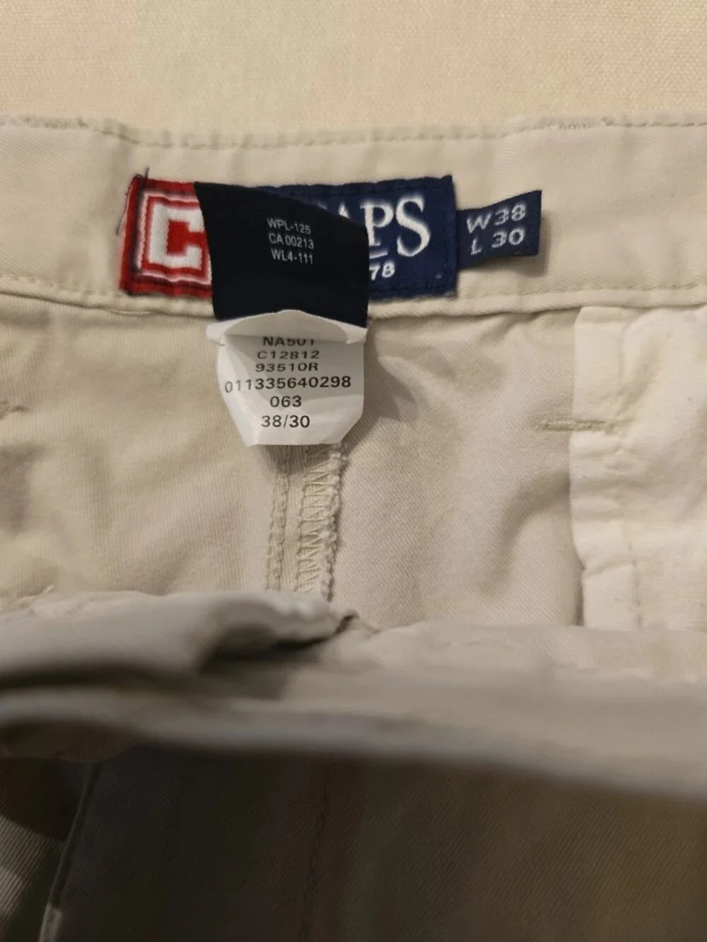 Chaps Tan Double Pleated Chino Pants Men's 38x30